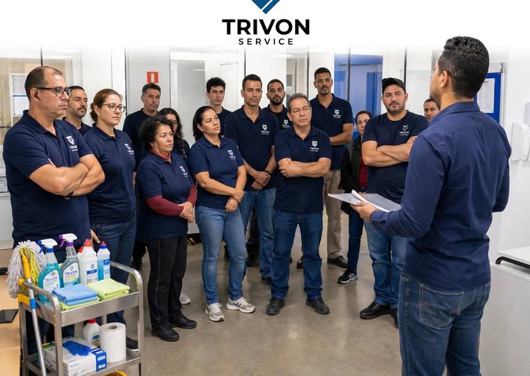Equipe Trivon Service em treinamento